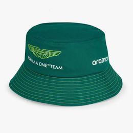 Hoeden met brede rand Bucket Hats Baseball Cap Groen Aston Martin Lionso Team AMF1 Team Bucket Hat 230724
