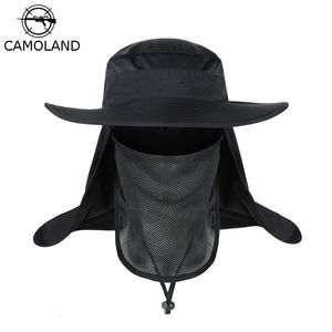 Chapeaux à large bord Chapeaux seau CAMOLAND Été UPF 50 Chapeau de soleil Femmes Hommes 2 en 1 Chapeaux seau avec rabat pour le cou Visage Homme Coupe-vent Chapeau de pêche Casquettes de randonnée en plein air 230620