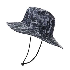 Chapeaux à bord large chapeau seau de camouflage Chapeaux de seau pour hommes Men d'été chapeaux de soleil extérieur Panama pêche militaire randonnée Camping C Camping C imperméable J240425