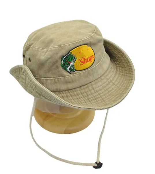 Chapeaux à large bord chapeaux de seau classique broderie Jean chapeau de pêcheur pêche en plein air casquette de soleil chapeaux de seau à grand bord