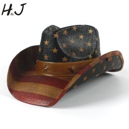 Brede rand hoeden emmer hoeden cowboy hoed 100 handgemaakte zomerstro vrouwen mannen western sombrero hombrero sun cap strand met goed pakket 230822