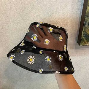 Chapeaux à bord large chapeaux HAUTES DAISIES BETS BROIDED BETTES FEMELES FEURES PLACE PANAMA PANAMA CHAPE HIGH TOP SNACH