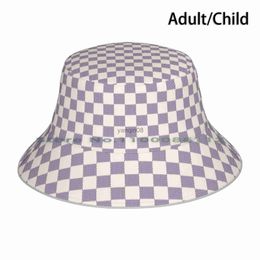 Chapeaux à bord large chapeau seau damier azur seau chapeau de soleil capture de soleil damier azur hypebeast créateur de mode tendance esthétique luxe de luxe étoile de rap parisien hkd230810