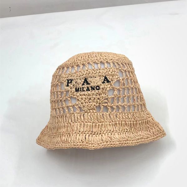 Sombreros de borde anchos sombreros de cubo de cubo sombrero de cubo para la tapa de la mujer sombrero de verano sombreros de solas de la playa sombreros de playa pescadores tejidos a mano gorro de paja