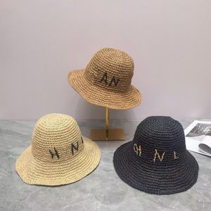 Brede rand hoeden emmer hoeden ontwerper Straw hoed luxe heer cap topkwaliteit heren en dames zon hoed