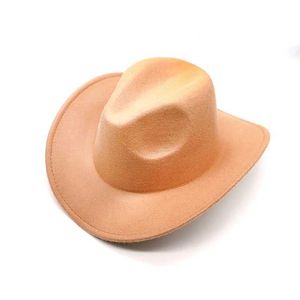 Chapeaux à bord large chapeau seau Fedoras For Women Men Men Fashion Chapeau contracté Multicolor Vintage Hat Western Cowboy Hat Hat Hat Cap jazz avec un large bord Y240425