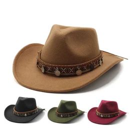 Chapeaux à bord large chapeau seau de seau Fedoras Hat pour homme femmes classiques cowboy chapeau ceinture chapeau de mode de luxe Panama fête gentleman fedoras automne