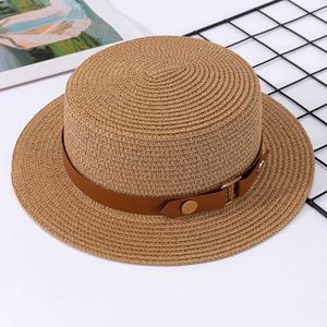 Brede rand hoeden emmer hoeden Frankrijk uk zomer flat hoed dames big head taille strand strand top hoed strand vakantie zonneschijn terras strat j240429