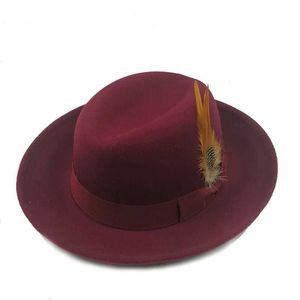 Brede rand hoeden emmer hoeden hamburger hoed web trilby klassieke fedora hoed eenvoudige vrouwen heren heren vintage hoed varkensvlees pie winter herfst sombrero hombre y240425