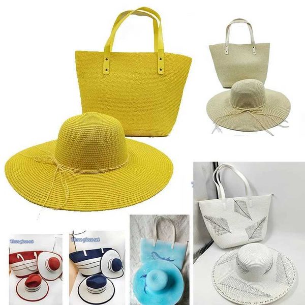 Sombreros de ala anchos sombreros de cubo sombreros para mujeres gorro de pelaje de verano y juego grande de bolso plegable Solón solar protector solar Panamá Sun C Sombrero de playa Fedora al por mayor J240425