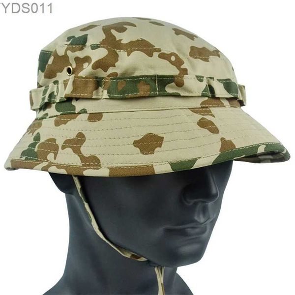 Sombreros de ala ancha Sombreros de cubo Sombreros Boonie tácticos militares Caza Sombrero de pesca para el sol Camuflaje al aire libre Gorro Bobble Senderismo Pescador Francotirador Ghillie Sombreros de cubo YQ231120