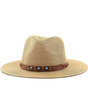 Brede rand hoeden emmer hoeden nieuwe natuurlijk Panama zacht gevormde strohoed zomer vrouwen/mannen brede rand zon cap uv bescherming fedora verjaardag cadeau b240516