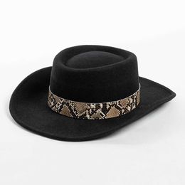 Chapeaux à bord large chapeau de seau Nouveau chapeau de tarte au porc vintage 100% laine pour hommes roulés.