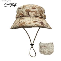 Chapeaux à bord large chapeaux chapeaux de camouflage numérique Camouflage armée Chapeau en plein air Camping Men court-bord CHAPE CHAPEL
