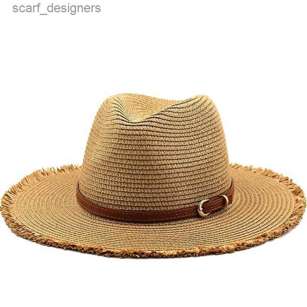 Chapeaux à bord large chapeau seau de panama chapeaux pour femmes hommes 4 couleurs jazz fedoras refroidissement fille chapeaux de soleil d'été respirant élégant pourdies fête du chapeau en gros y240409