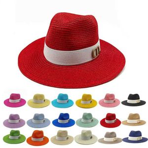 Brede rand hoeden emmer hoeden Panama jazz c dames zomerhoed nieuwe kleurrijke buitenste zon hoed strat zonnebescherming strand hoed unisex strat 2022 j240429