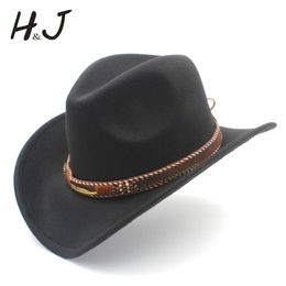 Brede rand hoeden emmer hoeden feest heren heren wollen western cowboy hoed voor heer dame winter herfst jazz cowgirl cloche sombrero caps 2 big size 230822