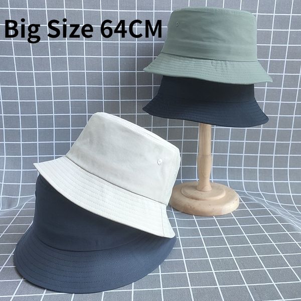 Large Bord Chapeaux Chapeaux Seau Grande Taille 64 cm Chapeau De Pêcheur Coton Bob Panama Pare-Soleil Chapeau Coréen Protection Solaire Grosse Tête Hommes Femmes Chapeau Seau 230829