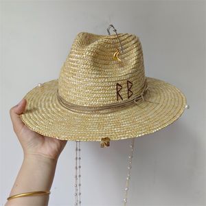 Chapeaux à larges bords Chapeaux de seau Chaîne Punk Chapeau de Paille Chaîne de Perles Casquette Jazz DIY Chapeau de Soleil Chapeau de Lettre Coréenne Chapeau de Plage Chapeau Punk pour Hommes et Femmes Couleur Bonbon Soleil 230905