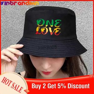 Brede rand hoeden emmer hoeden rasta one love city rastafari leeuwen koning unisex emmer hoed grappig jamaica vlag ontwerp panama emmer hoed vissen hoed zon vizier hoed hkd230810