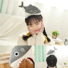 Chapeaux à larges bords Chapeaux de seau Chapeau de requin Costume d'Halloween pour les femmes Funny Animal Party Cosplay Holloween Cap Po Props DIY Cosplay Costume Headgear Carnival 231016