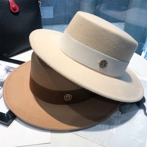 Brede rand hoeden emmer hoeden glanzende klassieke 100 wol vilt hoed stoffen run