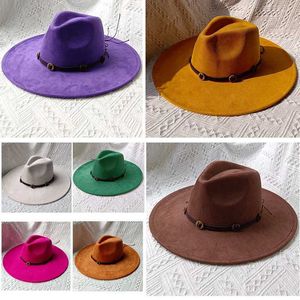 Chapeaux à bord large chapeau seau en daide fedora pour hommes femmes nouveaux accessoires de mode chapeau plat en feutre doux