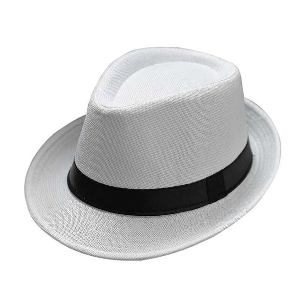 Chapeaux à larges bords Chapeaux seau Chapeau Fedora d'été pour hommes à la mode élégant Vintage noir femmes blanc rouge bord Panama haut Jazz plage unisexe casquette classique 240125