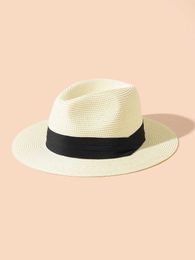 Chapeaux à larges bords Chapeaux de seau Chapeau d'été Panama Chapeau de paille UK Chapeau haut de forme pour hommes et femmes Pliant Sun Parasol Chapeau de plage Chapeau de protection solaire J240325