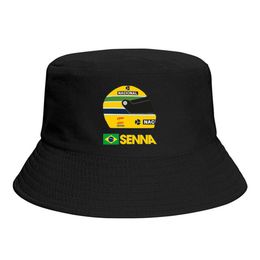 Brede Rand Hoeden Emmer Hoeden Zomer Unisex Harajuku Emmer Hoed Nacional Vrouwen Mannen Vissen Hoeden Ayrton Senna Race Raer Herfst streetwear Panama Zon Cap 230617