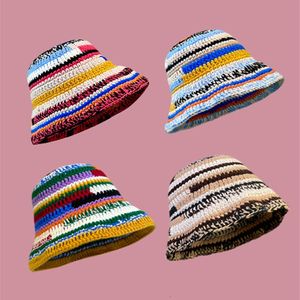 Chapeaux à bord large chapeaux chapeaux douces filles crochet raype motif chapeau seau dames pêcheur cap couleur assorage femme adolescents hiver.