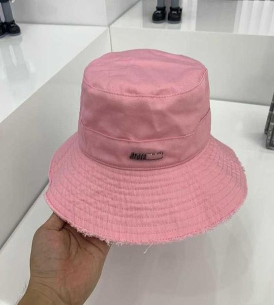 Chapeaux à large bord chapeaux de seau le nouveau coréen même paragraphe rose chapeau de pêcheur dames chapeau Allmatch crème solaire femme chapeau de plage 1121502