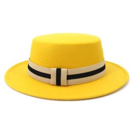 Sombreros de borde anchos sombreros de cubo de cubos anchos sombreros de pastel de cerdo vintage hombres de lana fieltro fedora hombre negro jazz cinta trilby panama gangsters gorras caballero275m