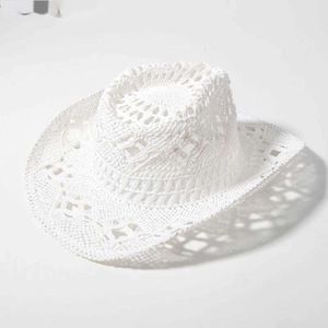 Brede rand hoeden emmer hoeden brede rand hoeden emmer hoeden ontwerper luxe zomer zon hoed voor vrouwen witte cowboyhoeden mode holle hatsladies brim rem strandhoeden buiten