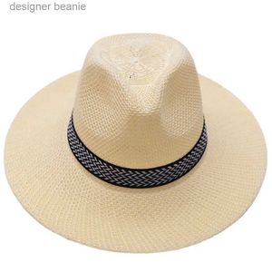 Wide Brim Hats Bucket Hats Wide Brim Str Hat Leisure Summer C Fedora Travel Leisure Sun Hat for Women Men Simple Style Sombreros Para Mujer Para El SolL231212