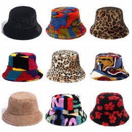 Chapeaux larges chapeaux seau chapeaux d'hiver chapeau de seau femmes mode léopard panama chaud femme vintage fausse fourrure casquette de pêcheur pour les femmes goutte 230831