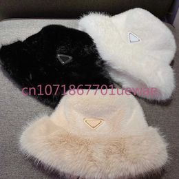 Hoeden met brede rand Emmerhoeden Winterbont Emmerhoeden voor dames Konijnenbont Dikke warme pluche Vissershoed Fuzzy Pluizige pet Outdoor Stijlvolle Panama-petten J231223