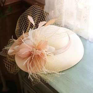 Large Brim Chapeaux Seau Chapeaux Femmes Large Brim Sinamay Fascinator Chapeau Cocktail Fête De Mariage Église Casque Mode Chapeaux Formel Fleur Cheveux Accessoires 230602