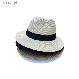 Chapeaux à bord large chapeau seau de seau de femmes pour la femme Summer Sunable Suncreen Hat à paille masculine Fashion Outdoor Outdoor Panama large Brim Beach Cool Jazz Unisexe Sun Hatl231221