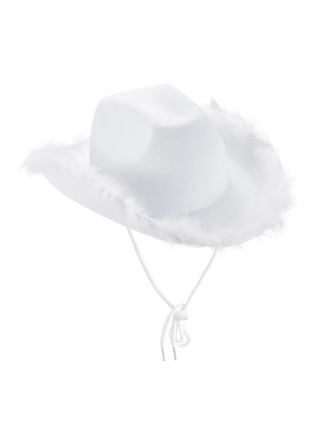 YILEEGOO Chapeau de Cowgirl Rose pour Femmes Costume de DressUp à Large Bord Chapeau de Cowboy Rose avec Cordon de Serrage au Cou Réglable 231010