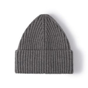 Chapeaux à large bord seau coréen laine acrylique bonnet tricoté hommes Skullcap automne hiver élastique Skullies bonnets chapeau en gros 231216
