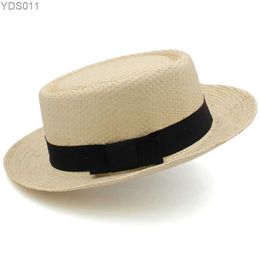 Wide Brim Hats Bucket grande taille américaine 7 1/2 British XL Mens Classic Str Pork Pie Cap Fedora Sunhats Trilby Hat Summer Rowing Beach Travel Party YQ240403