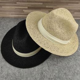 Hoeden met brede rand Emmer Groot formaat Panamahoed Big Bone Heren Dames Strand Fedora Cap Hoge kwaliteit Plus Stro Zon 57cm 59cm 61cm 231027