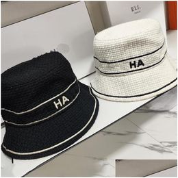 Sombreros de ala ancha cubo diseñador de lujo negro para hombre gorras de béisbol blanco tejido para mujer moda pescadores sombrero otoño fedora equipado sol dro otokm