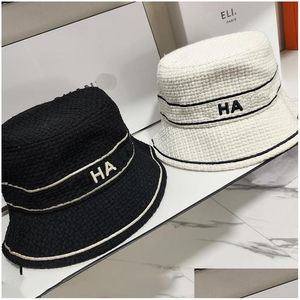 Large Brim Chapeaux Seau Designer De Luxe Noir Hommes Casquettes De Baseball Blanc Tissé Femmes Mode Pêcheurs Chapeau Automne Fedora Ajusté Sun Dro Otokm