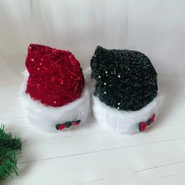 Brede rand hoeden emmer mannen en vrouwen lovertjes pluche Kerstmis rood groen Navidad jaar kindercadeaus decoraties petten 231122