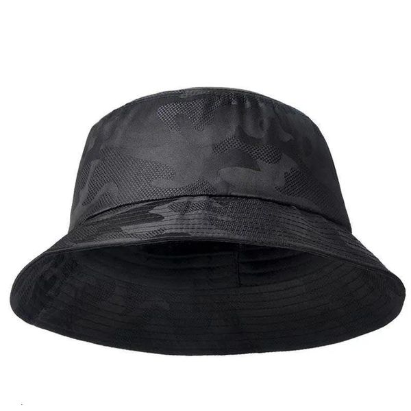 Large bord chapeaux seau hommes chapeau soleil double face noir camouflage randonnée escalade pêcheur hip hop casquette coton mâle pêche 230927