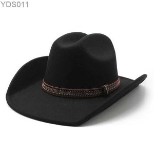 Large Brim Chapeaux Bucket Mens Cowboy Hat Western Cowgirl Country Luxury Party Jazz Top Hats Équitation Élégant Hommes Femmes 2023 Sortie de plage Nouveau 240319