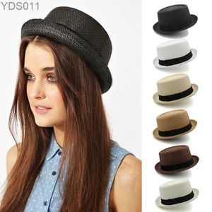 Brede rand hoeden emmer heren strik park pie cap zomer sunhat roeirat hoed zeiler stroming strand fedora trilby outdoor reizen us maat 7 1/4 uk l yq240403