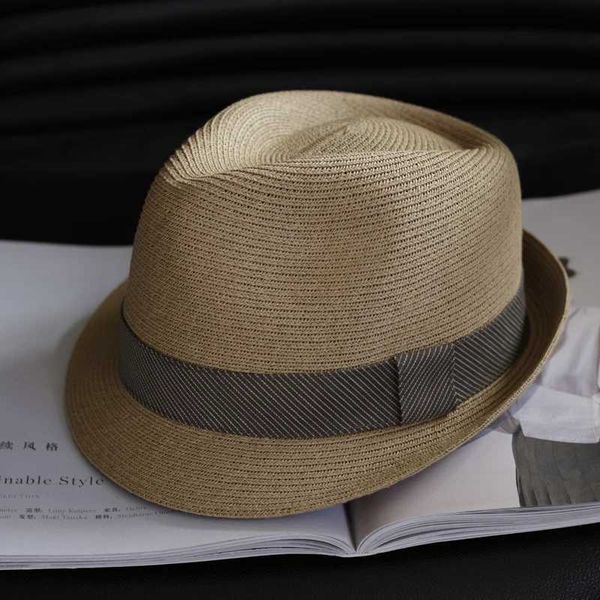 Chapeaux à bord large seau pour hommes chapeau paille courte courte melon à bordure classique gentlemens fête jazz fedora voyage de vacances de haute qualité